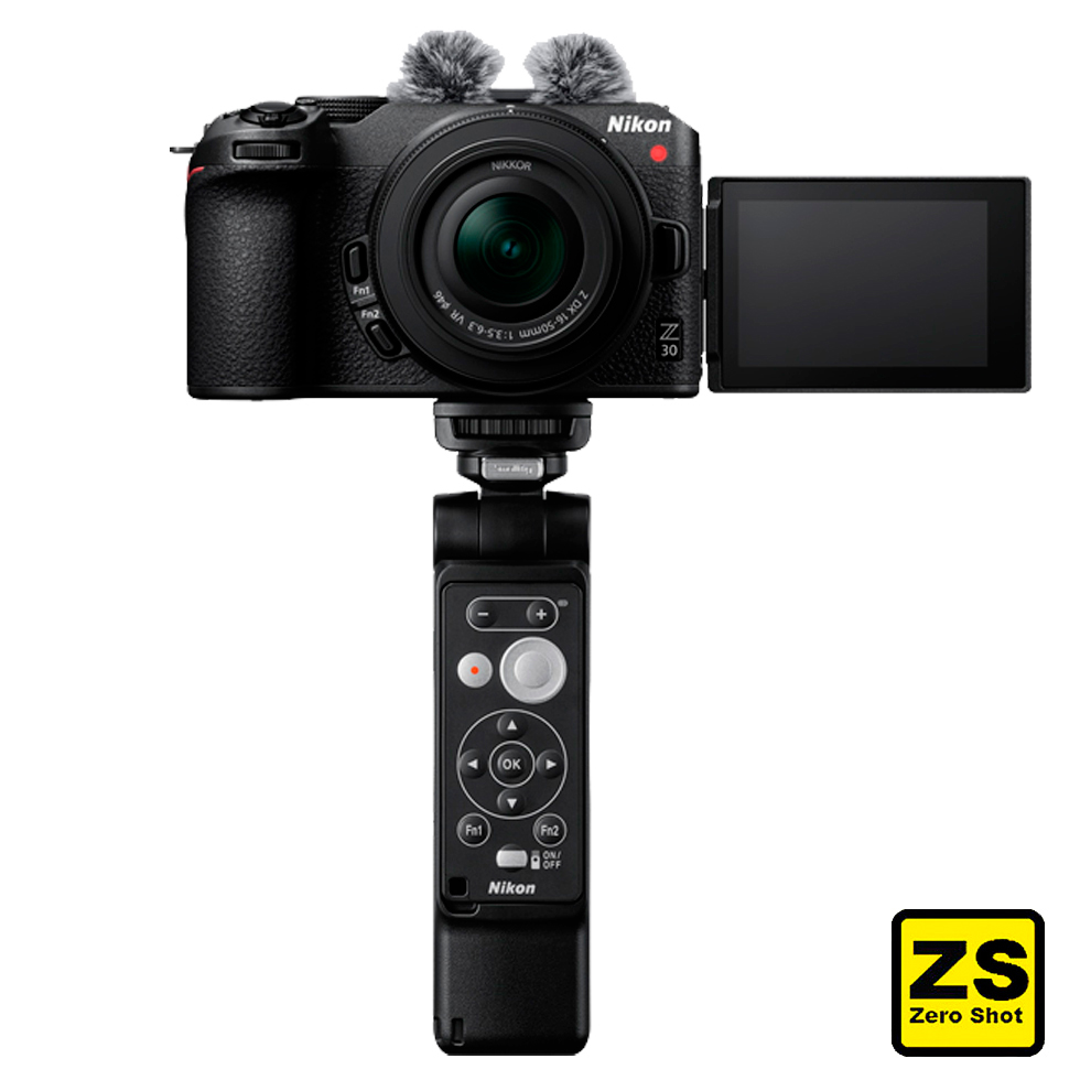 Cmera Nikon Z 30 + Objetiva NIKKOR Z DX 16-50mm f/3.5-6.3 VR Vlogger Kits (Zero Shot)