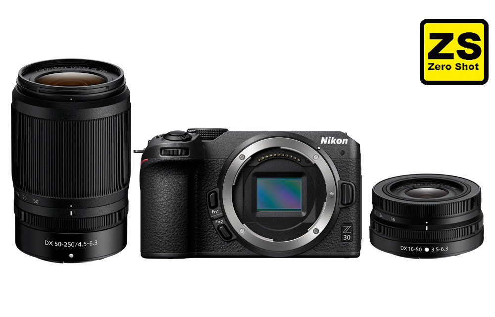 Cmera Nikon Z 30 + Objetiva NIKKOR Z DX 16-50mm f/3.5-6.3 VR + Objetiva NIKKOR Z DX 50-250mm f/3.5-6.3 VR (Zero Shot)