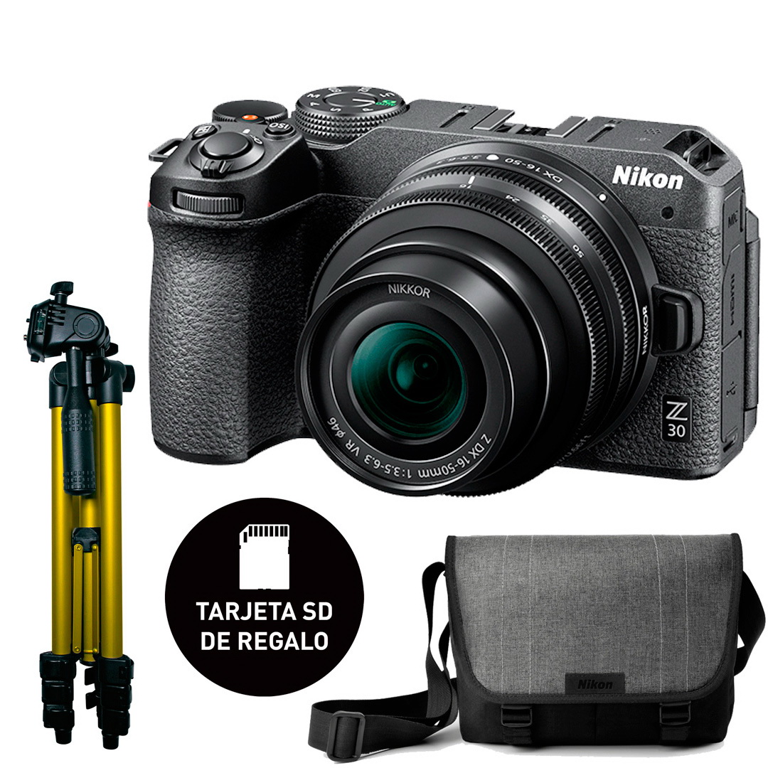 Cmera Nikon Z 30 + Objetiva NIKKOR Z DX 16-50mm f/3.5-6.3 VR KIT