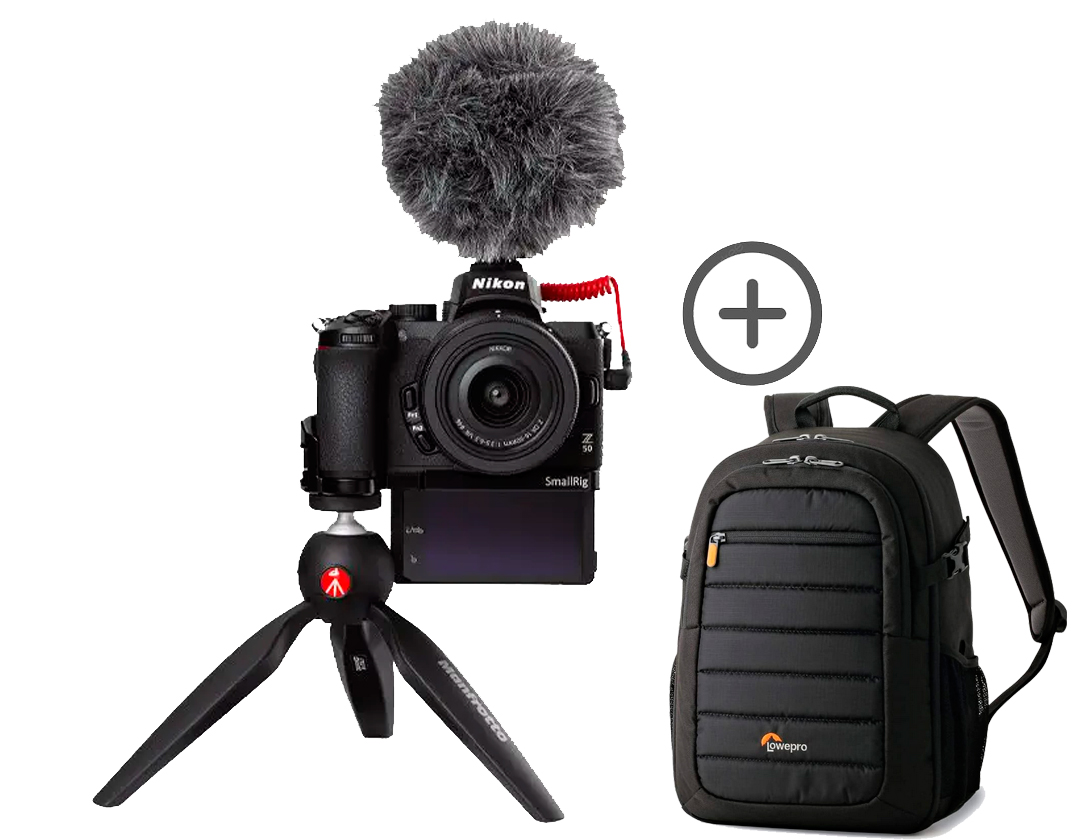 Cmera Cmera Nikon Z 50 Vlogger Kit + lente NIKKOR Z DX 16-50mm f3.5-6.3 VR (Zero Shot)
